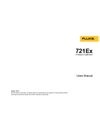 Thumbnail of document Manual - 721 / 721Ex Precision Pressure Calibrator